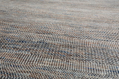 8x10 Tan, Gray, Brown Color Hand Knotted Grass 100% Wool Modern Oriental Rug