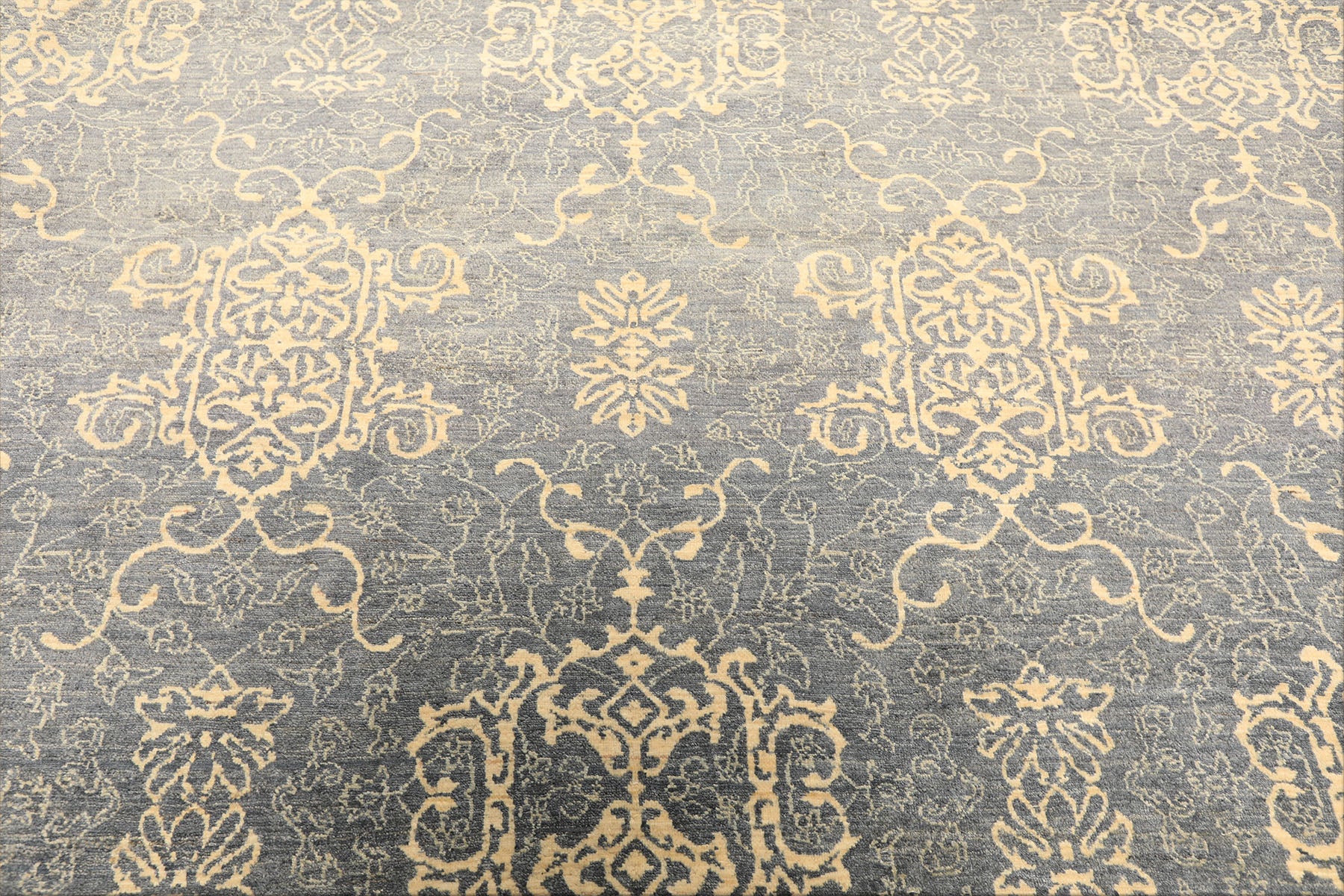 8x10 Gray, Ivory, Color Hand Knotted Peshawar Wool Transitional Oriental Rug