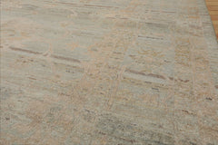 10x14 Mint, Beige, Tan Color Hand Knotted AfghanOushak 100% Wool Transitional Oriental Rug