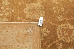 8x10 Antique Gold, Beige, Gray Color Hand Knotted Oushak Wool Transitional Oriental Rug