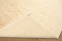 8x10 Ivory, Beige, Color Hand Knotted Tibetan Wool & Silk Transitional Oriental Rug