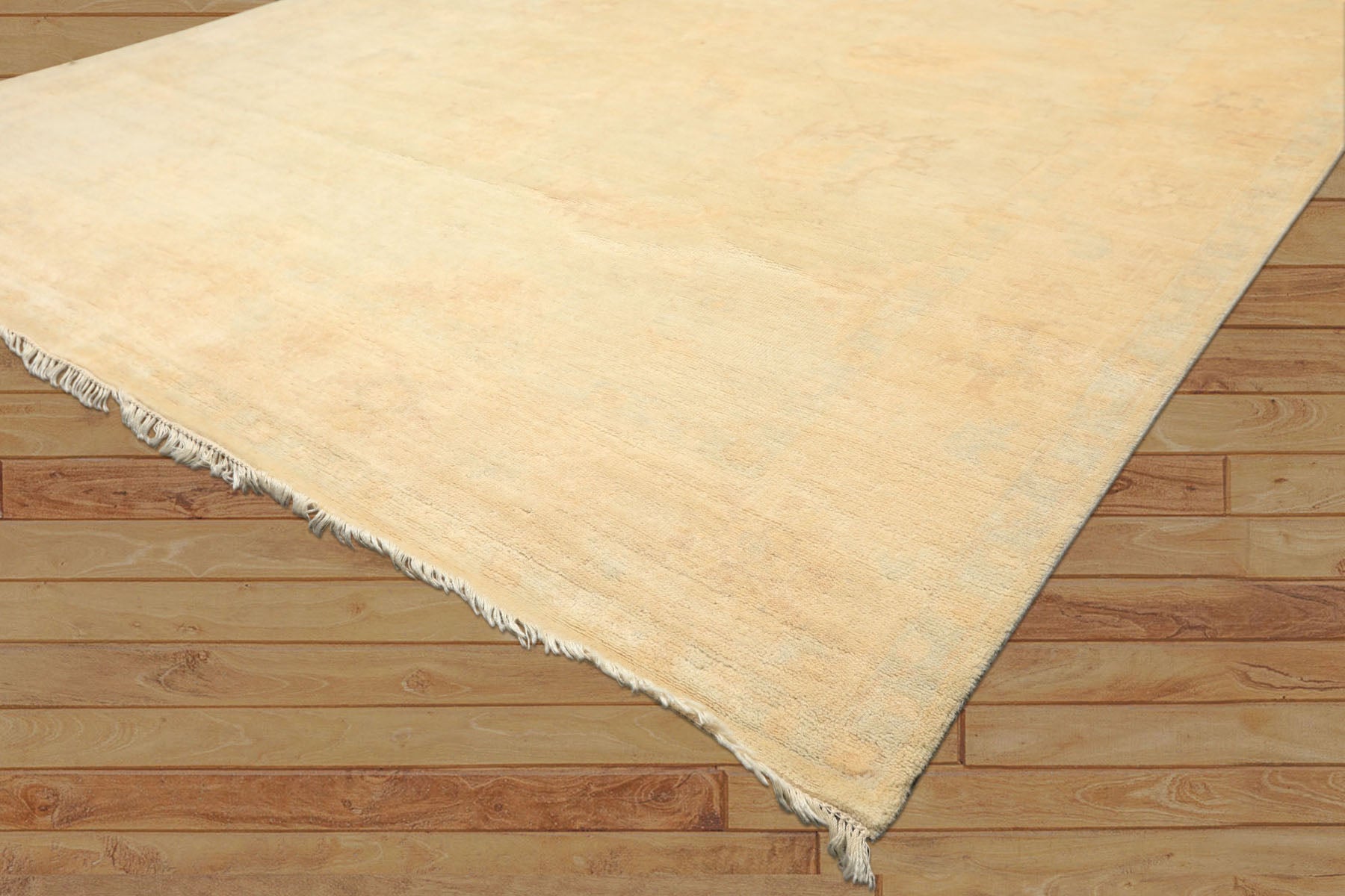 8x10 Gray, Beige, Tan Color Hand Knotted Oushak New Zealand Wool Transitional Oriental Rug