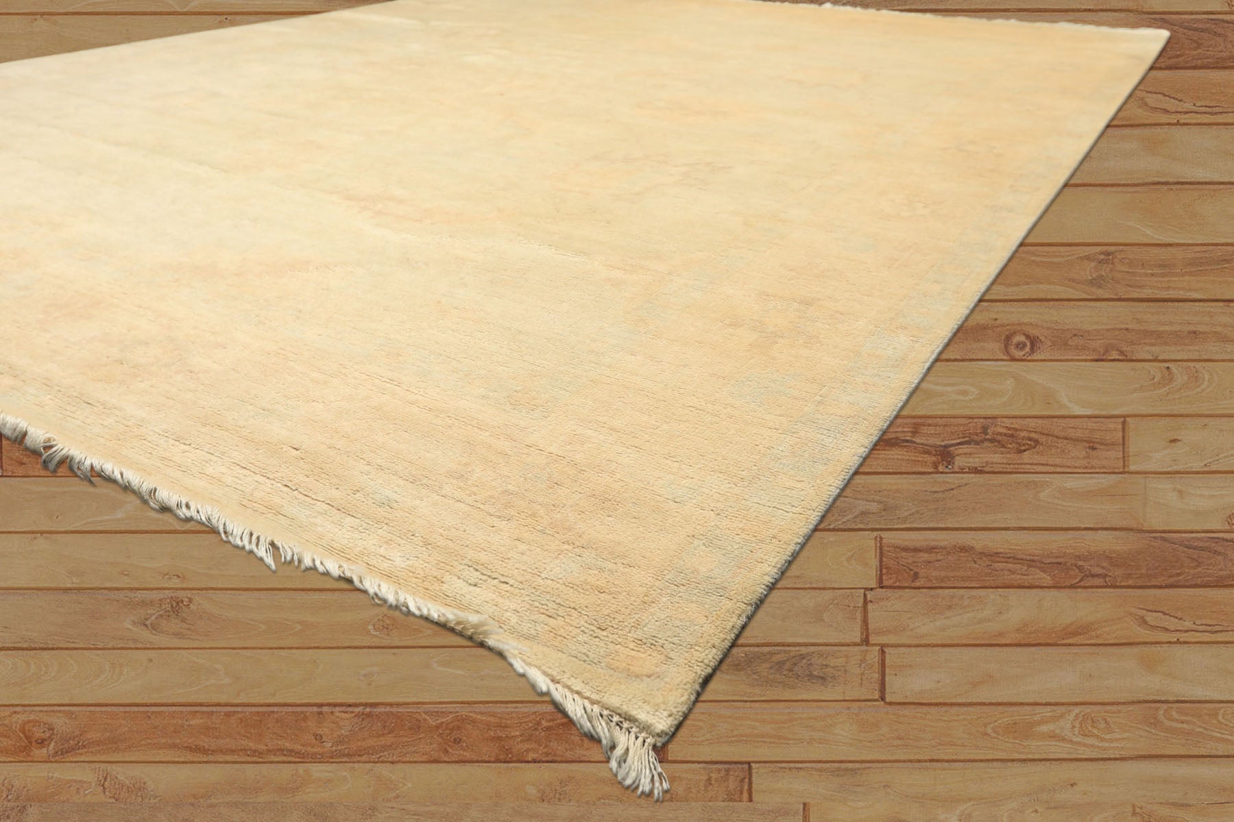 8x10 Gray, Beige, Tan Color Hand Knotted Oushak New Zealand Wool Transitional Oriental Rug