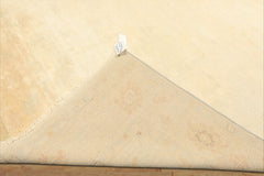 8x10 Gray, Beige, Tan Color Hand Knotted Oushak New Zealand Wool Transitional Oriental Rug