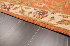 3x5 Orange, Beige, Sage Color Hand Knotted All-Over 100% Wool Traditional Oriental Rug