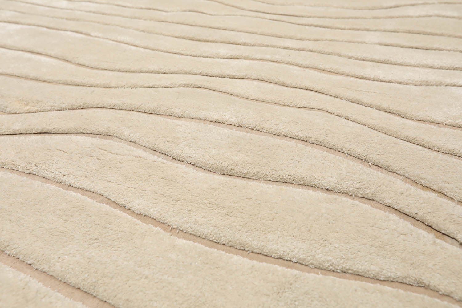 8x10 Tone on Tone Beige, , Color Hand Tufted All-Over 100% Wool Modern Oriental Rug