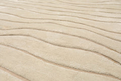 8x10 Tone on Tone Beige, , Color Hand Tufted All-Over 100% Wool Modern Oriental Rug