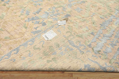 8x10 Taupe, Green, Blue Color Hand Knotted Soumak Wool Modern & Contemporary Oriental Rug