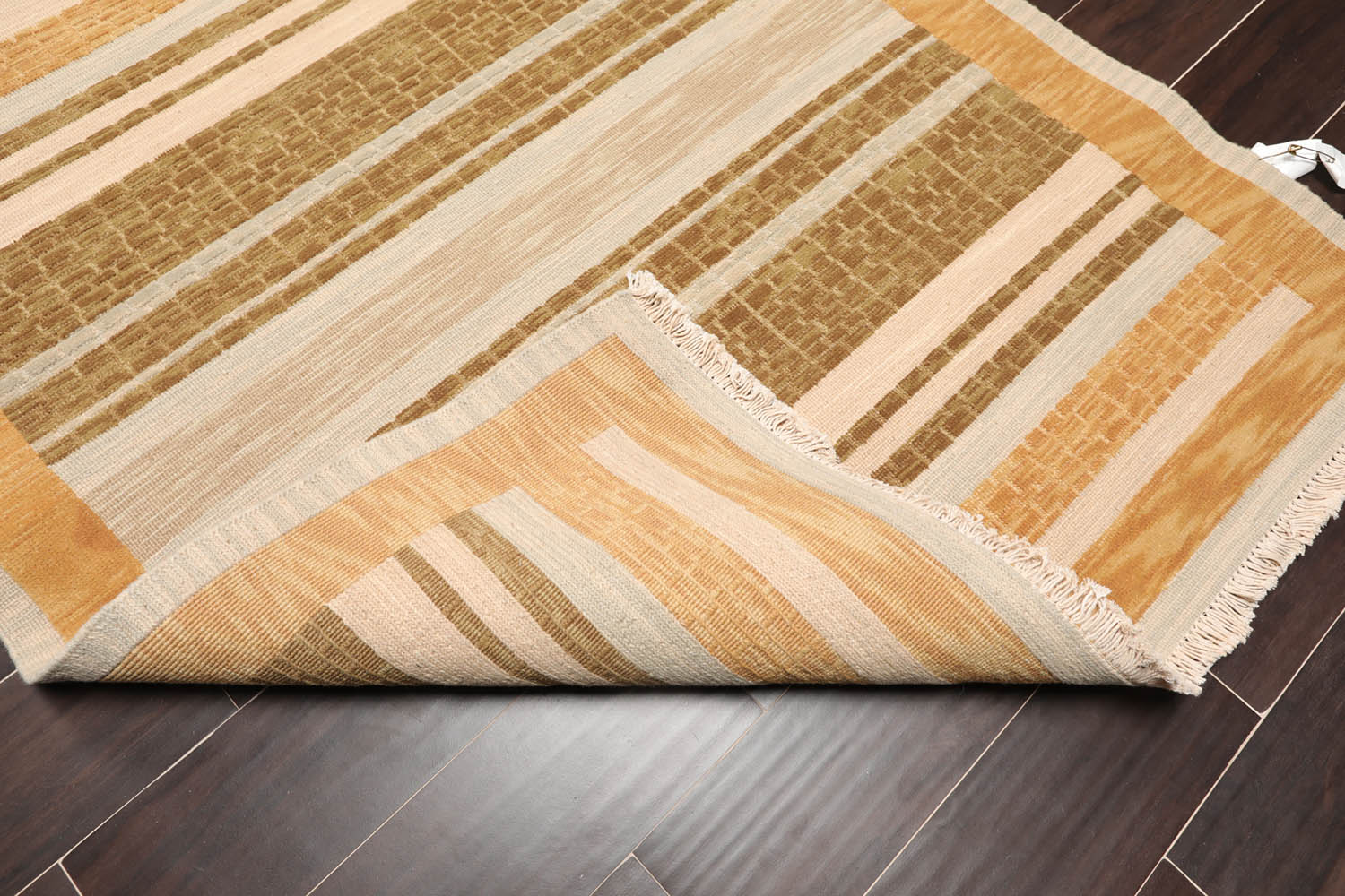 3x5 Beige, Sage, Gold Color Hand Knotted All-Over 100% Wool Contemporary Oriental Rug