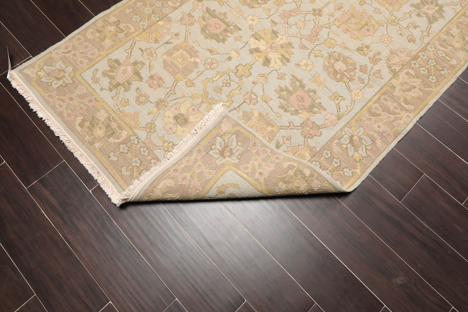 3x5 Blue, Tan, Gold Color Hand Knotted All-Over 100% Wool Traditional Oriental Rug