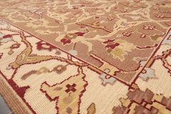 3x5 Brown, Beige, Gold Color Hand Knotted All-Over 100% Wool Traditional Oriental Rug