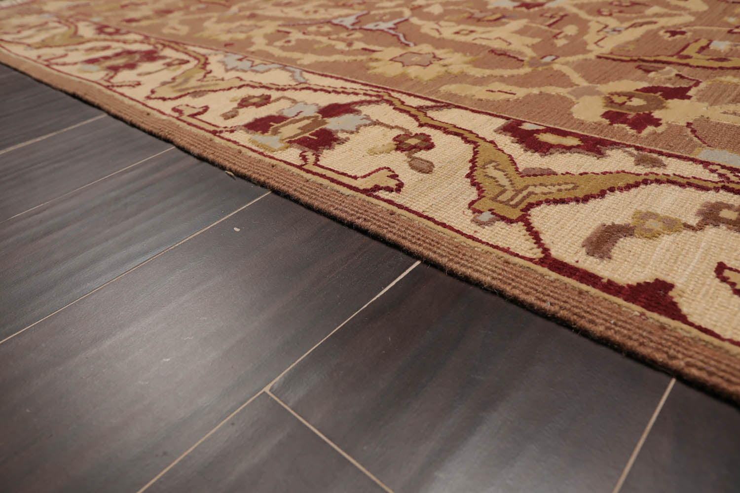 3x5 Brown, Beige, Gold Color Hand Knotted All-Over 100% Wool Traditional Oriental Rug