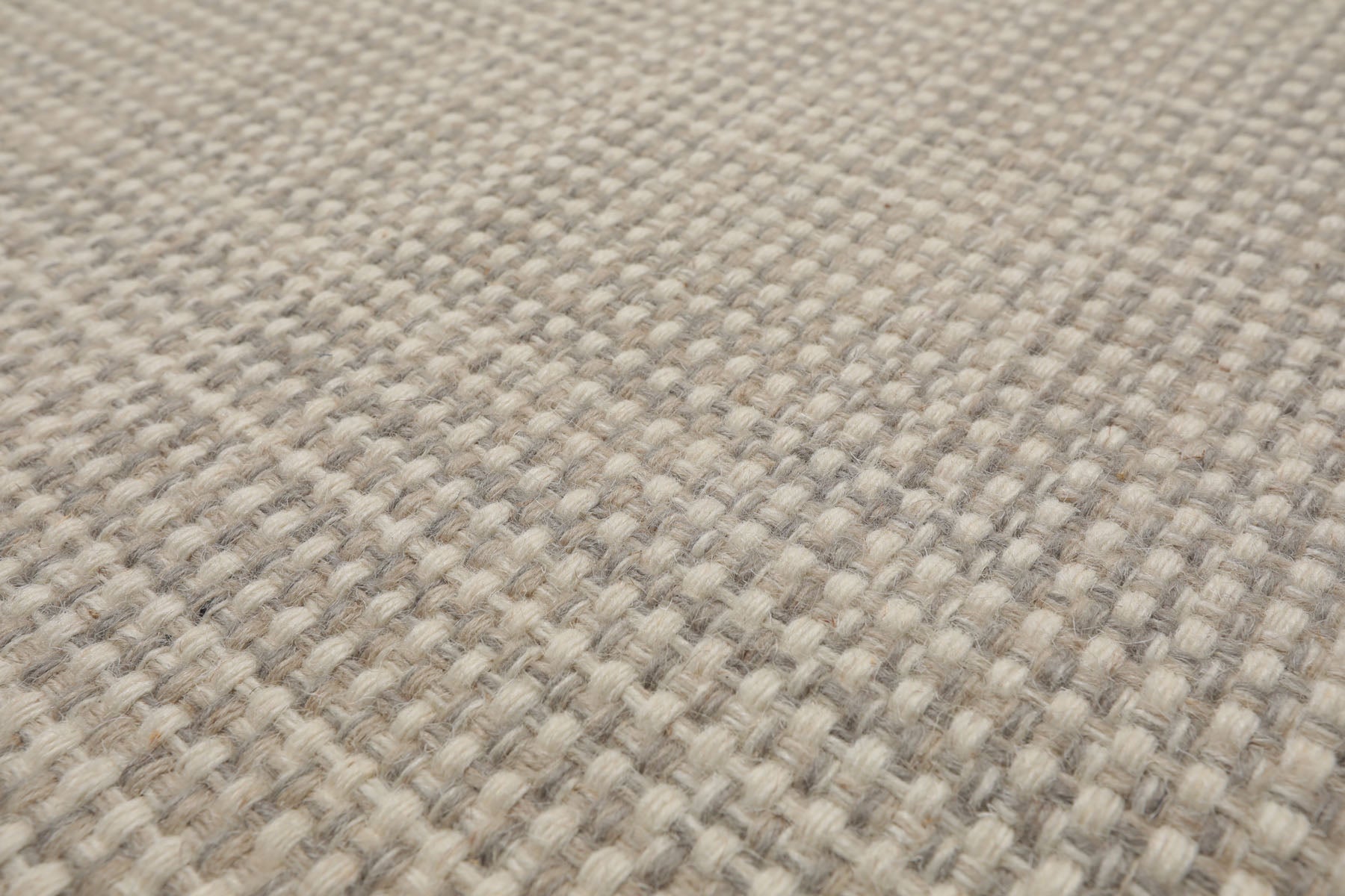 Fevronia Hand-Woven Beige New Zealand Wool Textured Flatweave Rug in Multi Sizes by LoomBloom