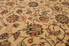 8x10 Caramel, Black, Rust Color Machine Made All-Over 100% Wool Traditional Oriental Rug