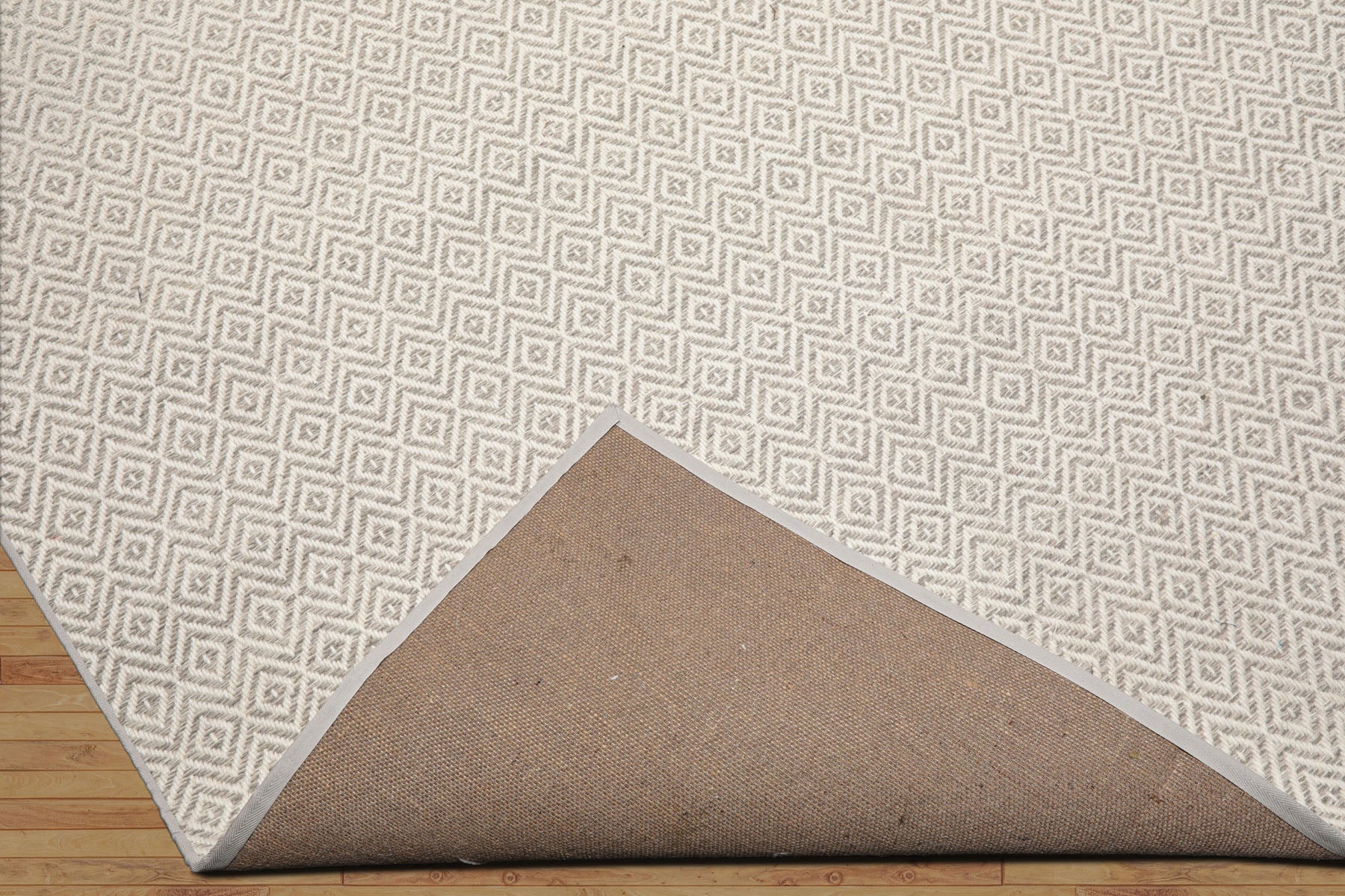 Dianni Hand-Woven Ivory New Zealand Wool Geometric Flatweave Rug in Multi Sizes by LoomBloom