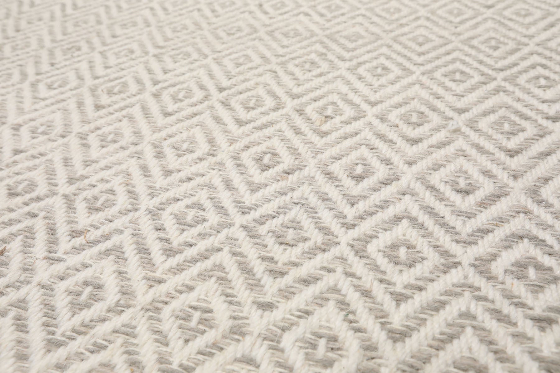 Dianni Hand-Woven Ivory New Zealand Wool Geometric Flatweave Rug in Multi Sizes by LoomBloom