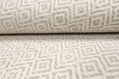 Hand-Woven Ivory New Zealand Wool Geometric Flatweave Rug in Multi Sizes by LoomBloom