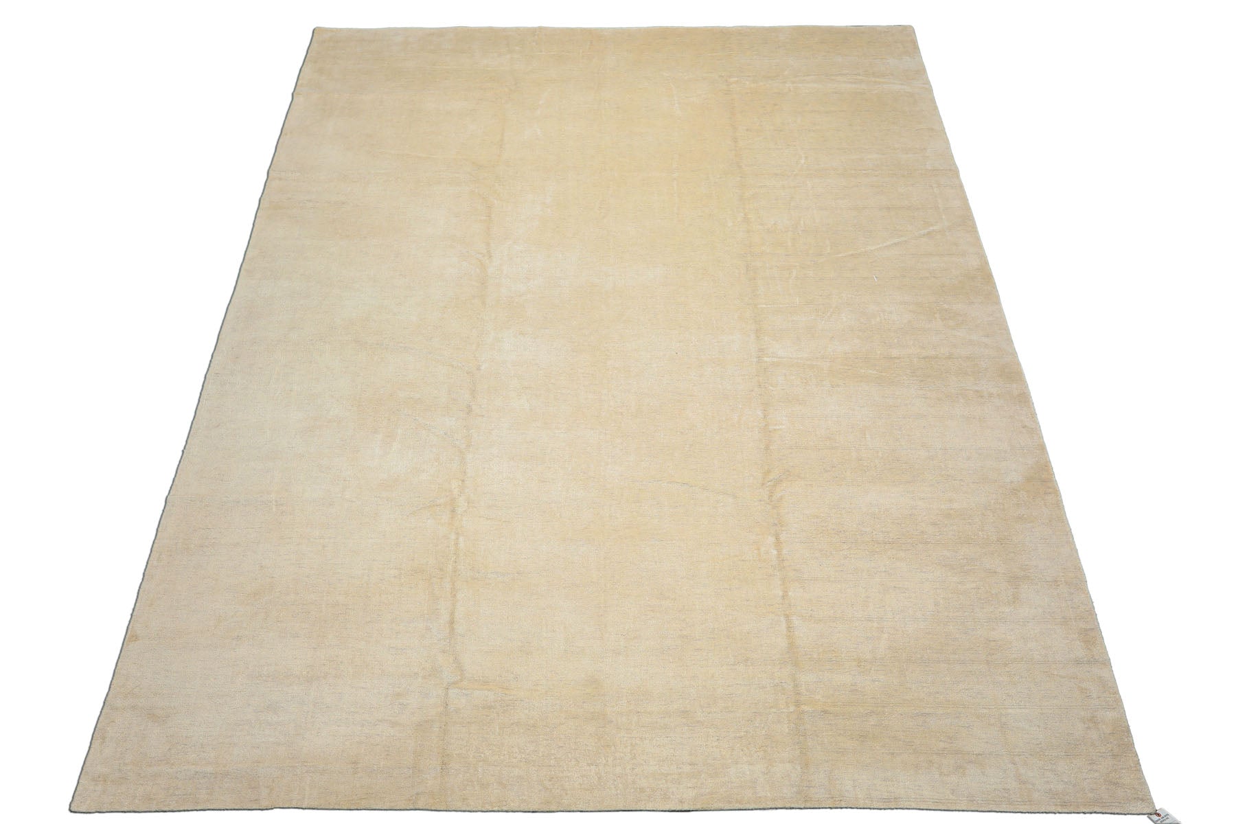 10x14 Ivory with slight gray texture, , Color Hand Knotted Tibetan 100% Pure Silk Contemporary Oriental Rug