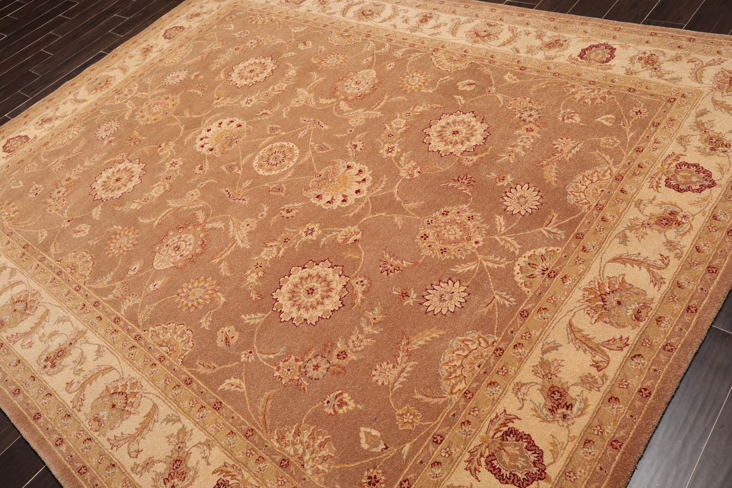 8x10 Brown, Beige, Burgundy Color Hand Tufted All-Over 100% Wool Traditional Oriental Rug