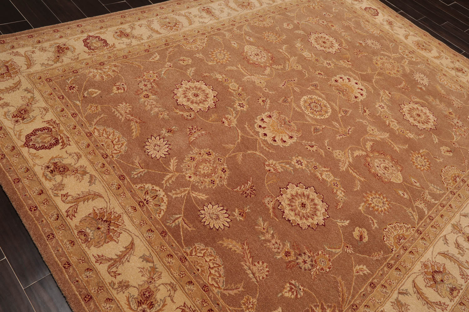 8x10 Brown, Beige, Burgundy Color Hand Tufted All-Over 100% Wool Traditional Oriental Rug