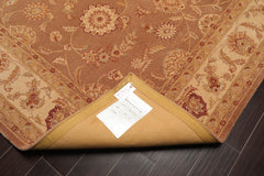 8x10 Brown, Beige, Burgundy Color Hand Tufted All-Over 100% Wool Traditional Oriental Rug