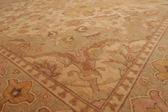 8x10 Beige, Gold, Moss Color Hand Knotted All-Over 100% Wool Traditional-Persian/Oriental Oriental Rug