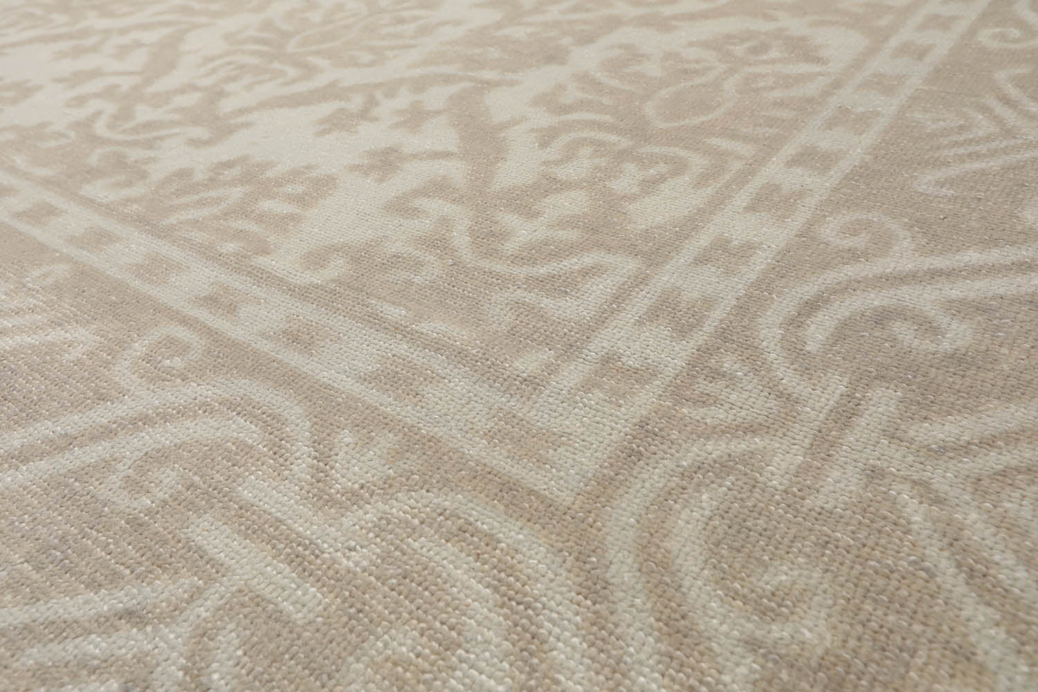 9x12 Gray, Taupe, Color Hand Knotted Afghan Oushak 100% Wool Traditional-Persian/Oriental Oriental Rug