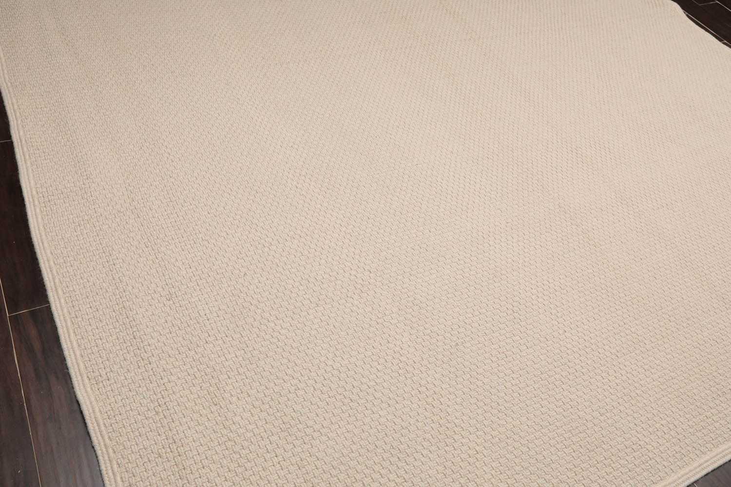 8x10 Oatmeal, , Color Hand Braided All-Over 100% Wool Braided Oriental Rug