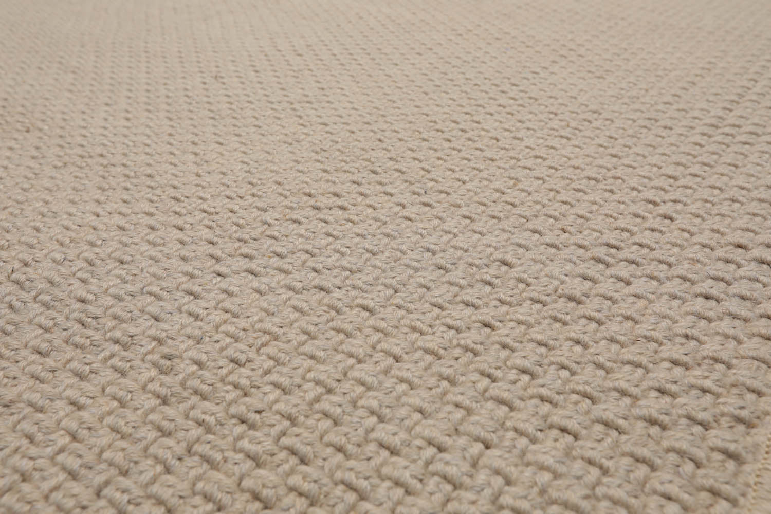 8x10 Oatmeal, , Color Hand Braided All-Over 100% Wool Braided Oriental Rug