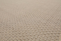 8x10 Oatmeal, , Color Hand Braided All-Over 100% Wool Braided Oriental Rug