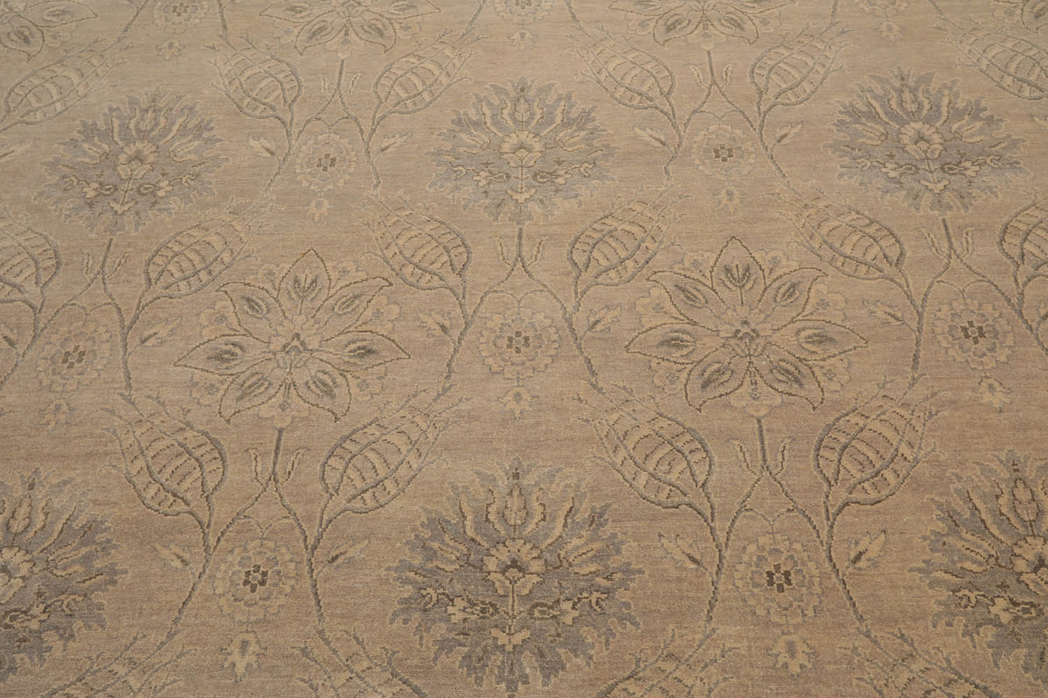8x10 Gray, Beige, Color Hand Knotted All-Over 100% Wool Transitional Oriental Rug