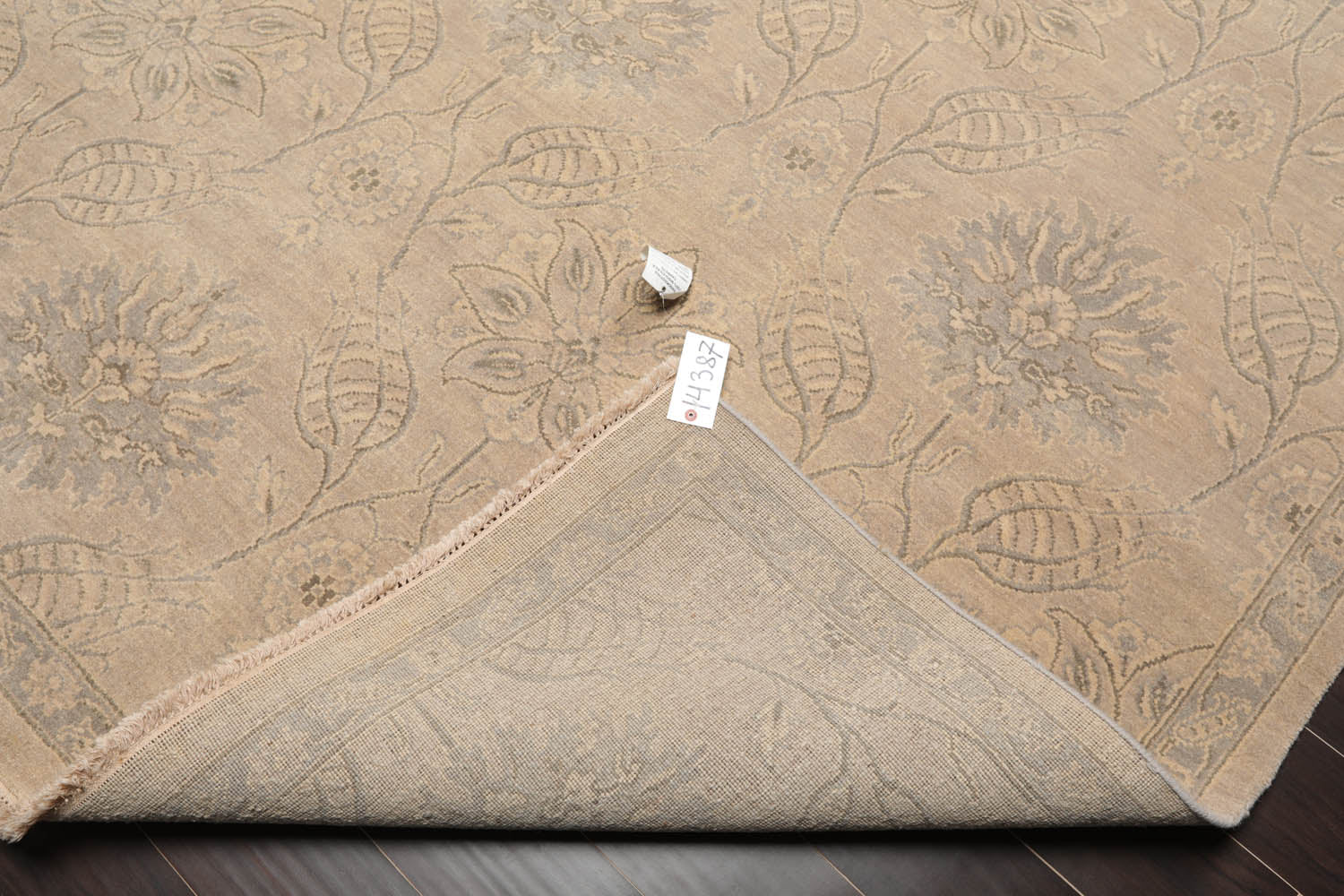 8x10 Gray, Beige, Color Hand Knotted All-Over 100% Wool Transitional Oriental Rug