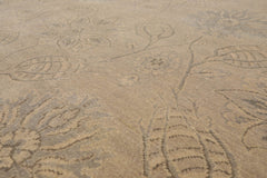 8x10 Gray, Beige, Color Hand Knotted All-Over 100% Wool Transitional Oriental Rug