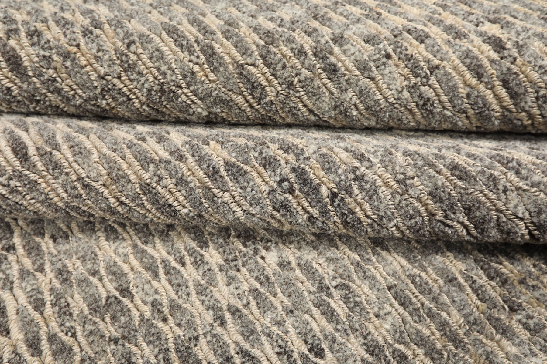 8x11 Gray, Beige, Color Hand Knotted Tibetan Wool & Jute Contemporary Oriental Rug