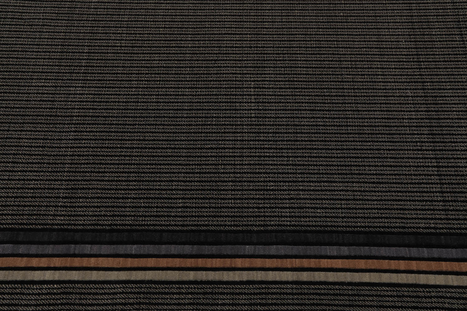 8x10 Black, Gray, Brown Color Machine Made All-Over 100% Wool Modern Oriental Rug