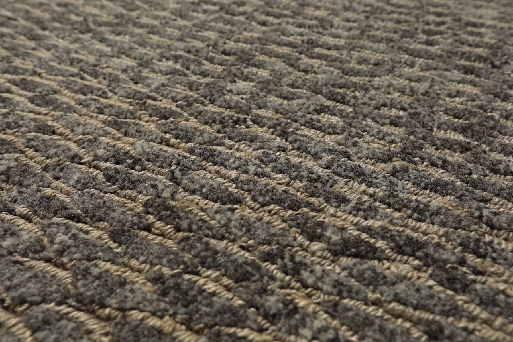 8x11 Gray, Beige, Color Hand Knotted Tibetan Wool & Jute Contemporary Oriental Rug