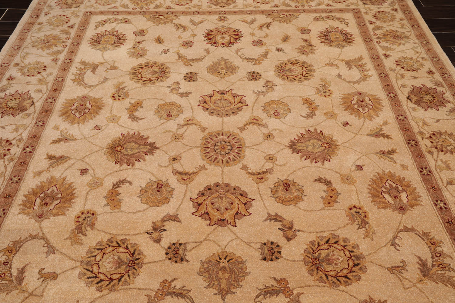 8x10 Tan, Brown, Taupe Color Hand Tufted Oriental 100% Wool Traditional-Persian/Oriental Oriental Rug