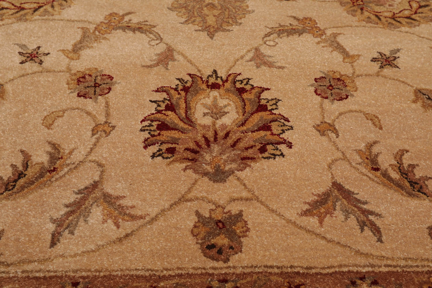 8x10 Tan, Brown, Taupe Color Hand Tufted Oriental 100% Wool Traditional-Persian/Oriental Oriental Rug