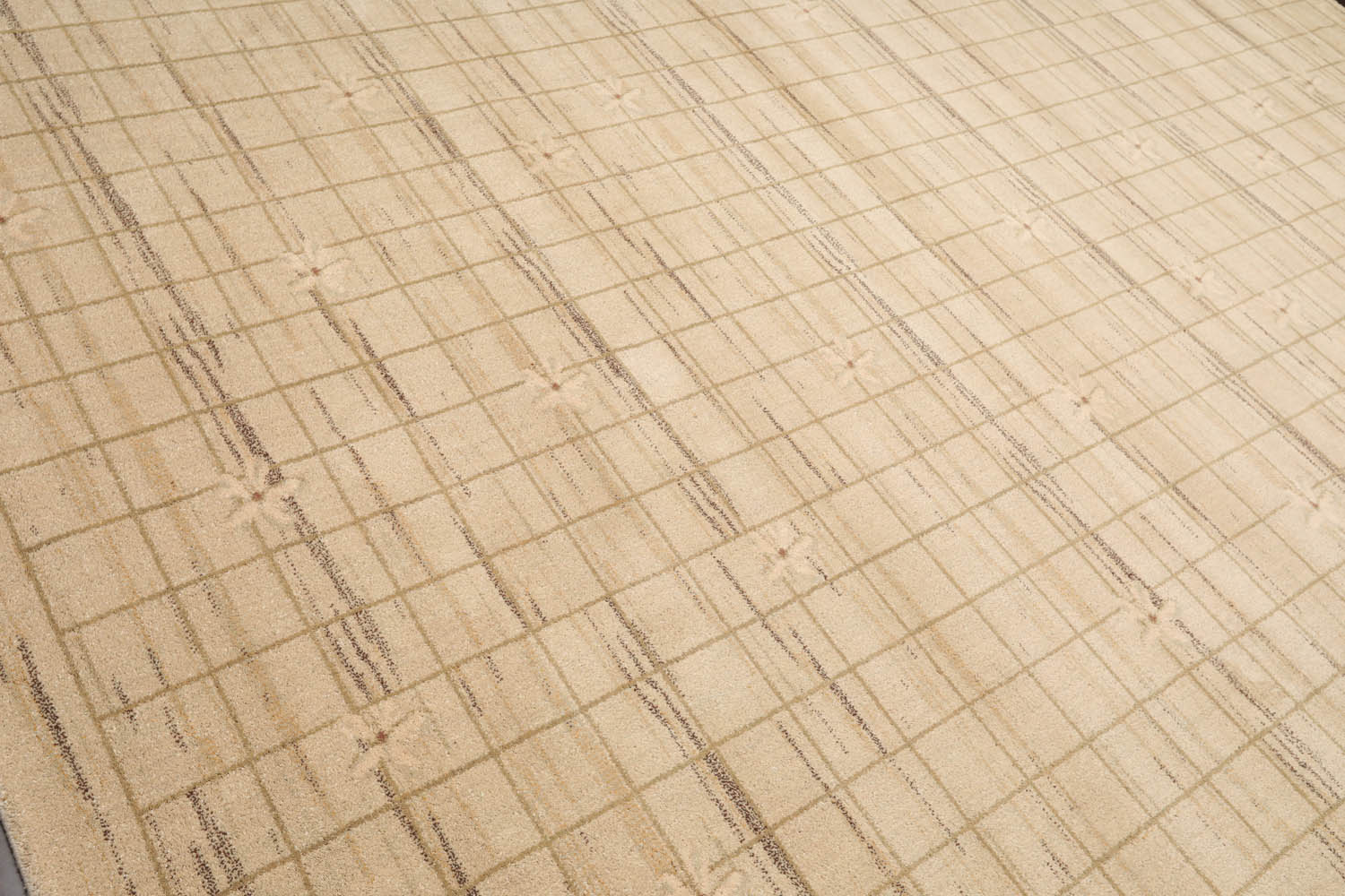 8x10 Multicolor, Sage, Beige Color Machine Made All-Over 100% Wool Modern Oriental Rug