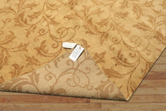 8' Square Tone on Tone Gold, , Color Hand Knotted Tibetan Wool Transitional Oriental Rug