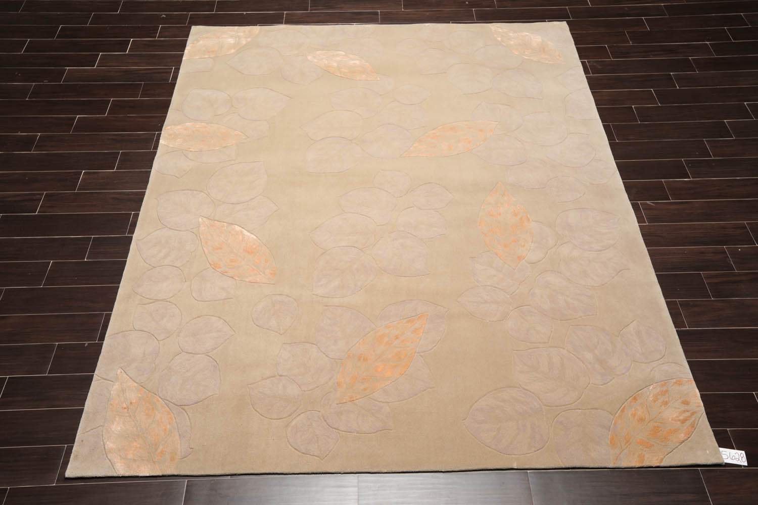 8x10 Gray, Faded Salmon, Color Hand Tufted All-Over 100% Wool Modern Oriental Rug