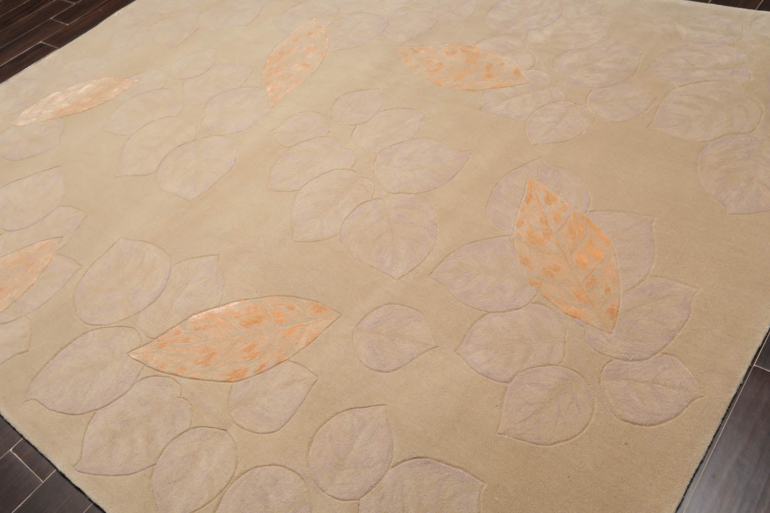 8x10 Gray, Faded Salmon, Color Hand Tufted All-Over 100% Wool Modern Oriental Rug