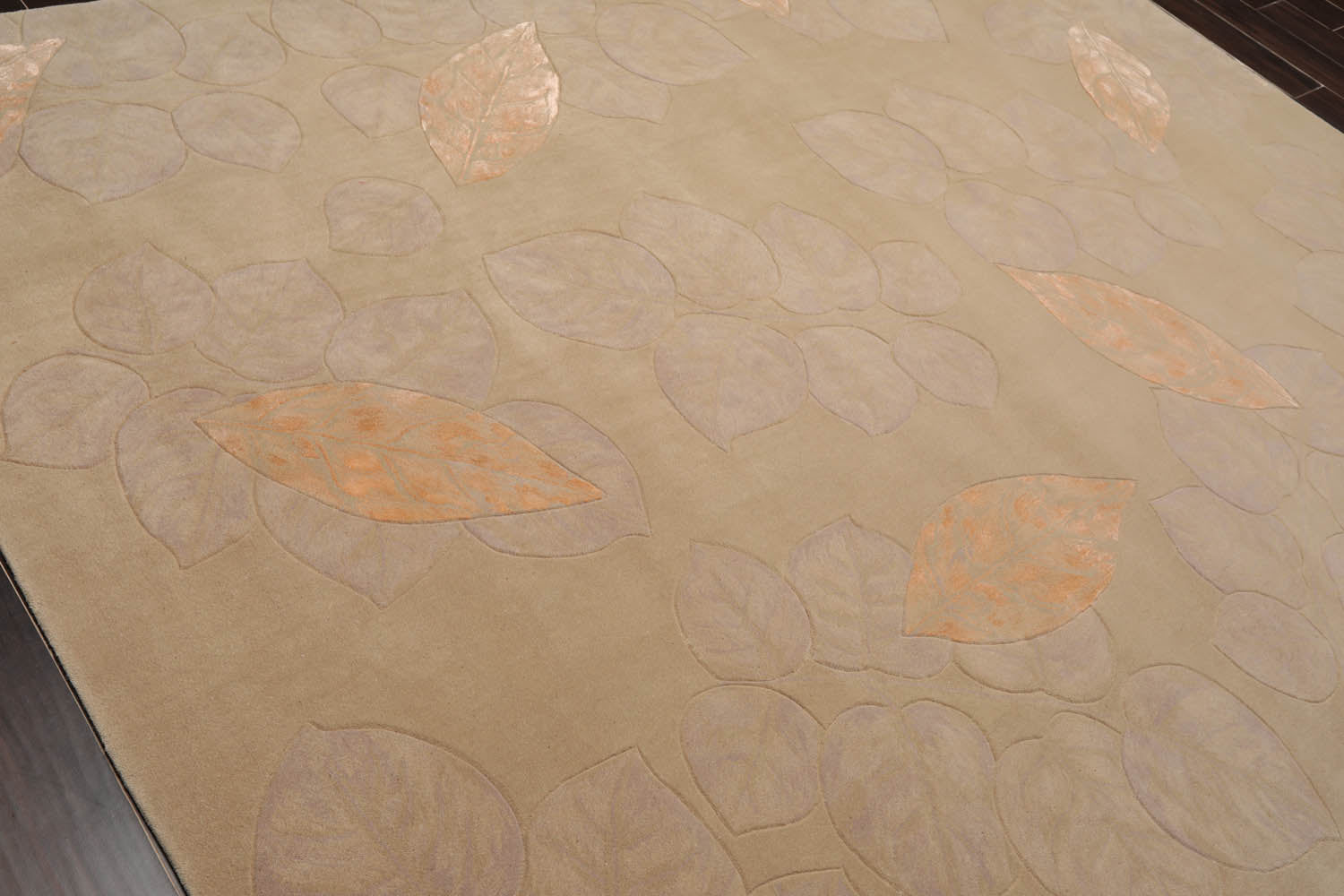 8x10 Gray, Faded Salmon, Color Hand Tufted All-Over 100% Wool Modern Oriental Rug