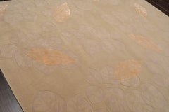 8x10 Gray, Faded Salmon, Color Hand Tufted All-Over 100% Wool Modern Oriental Rug