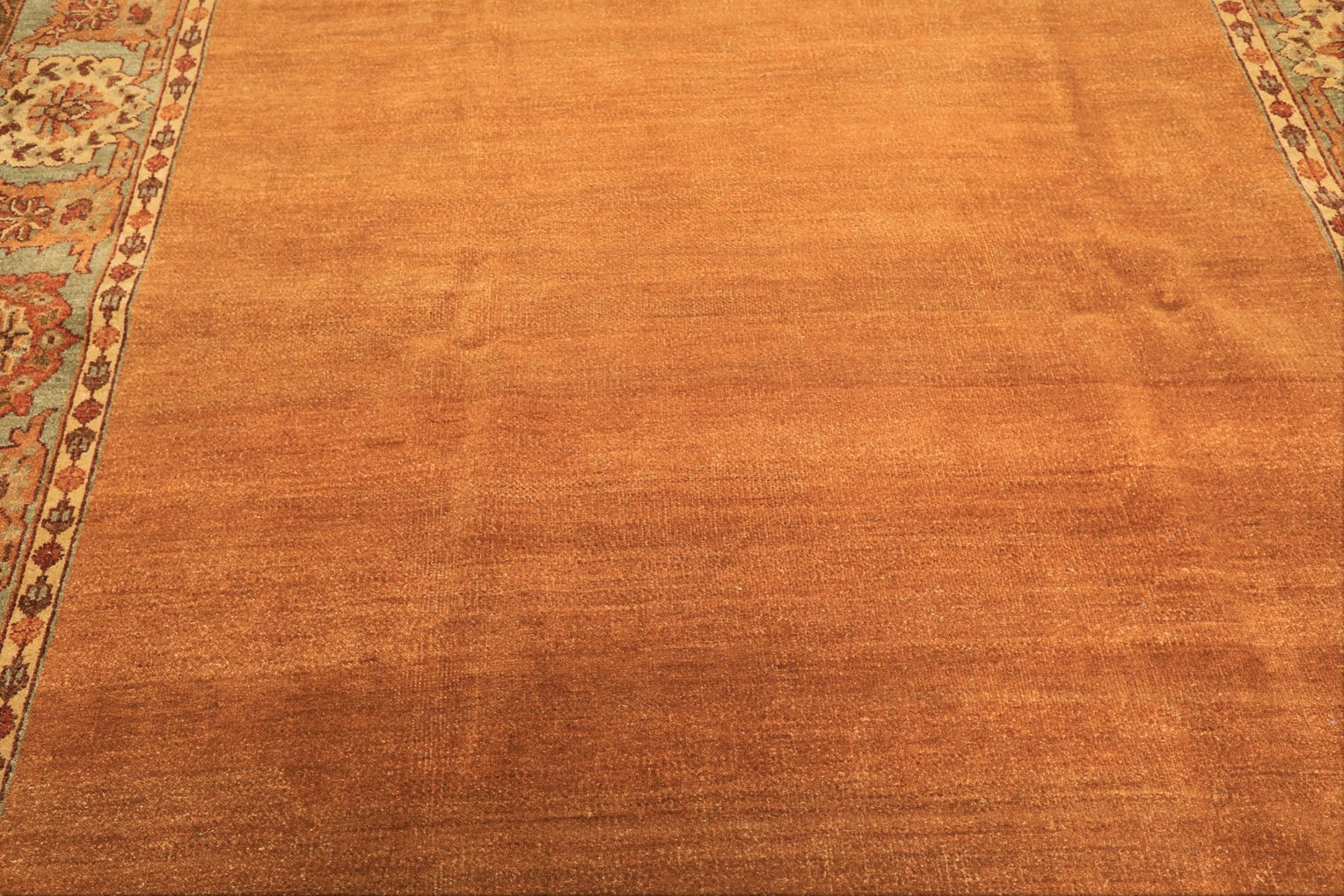 8x10 Caramel, Turquoise, Brown Color Hand Knotted Jaipur Wool Traditional Oriental Rug