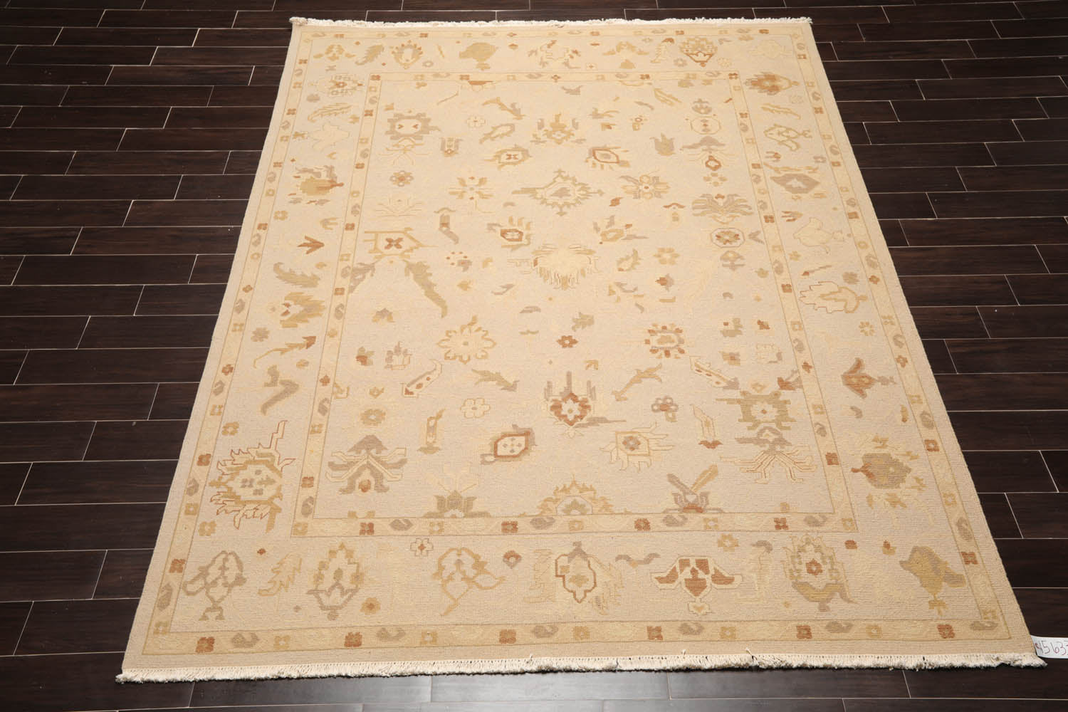 8x10 Moss, Beige, Brown Color Hand Knotted All-Over 100% Wool Traditional Oriental Rug