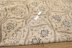 8x10 Gray, Taupe, Slate Color Hand Knotted Tibetan Wool Transitional Oriental Rug
