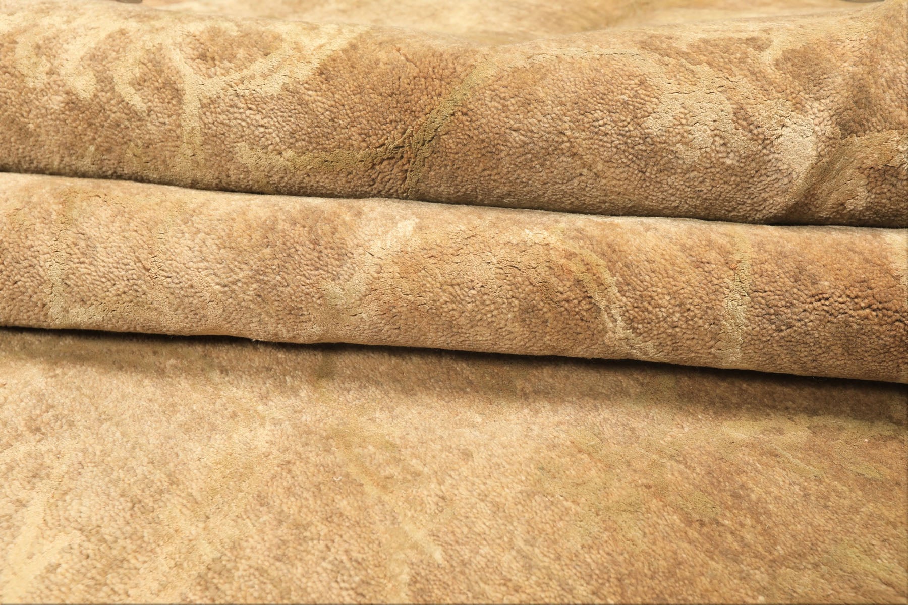 9x12 Moss, Beige, Color Hand Knotted Tibetan Wool & Bamboo Silk Transitional Oriental Rug