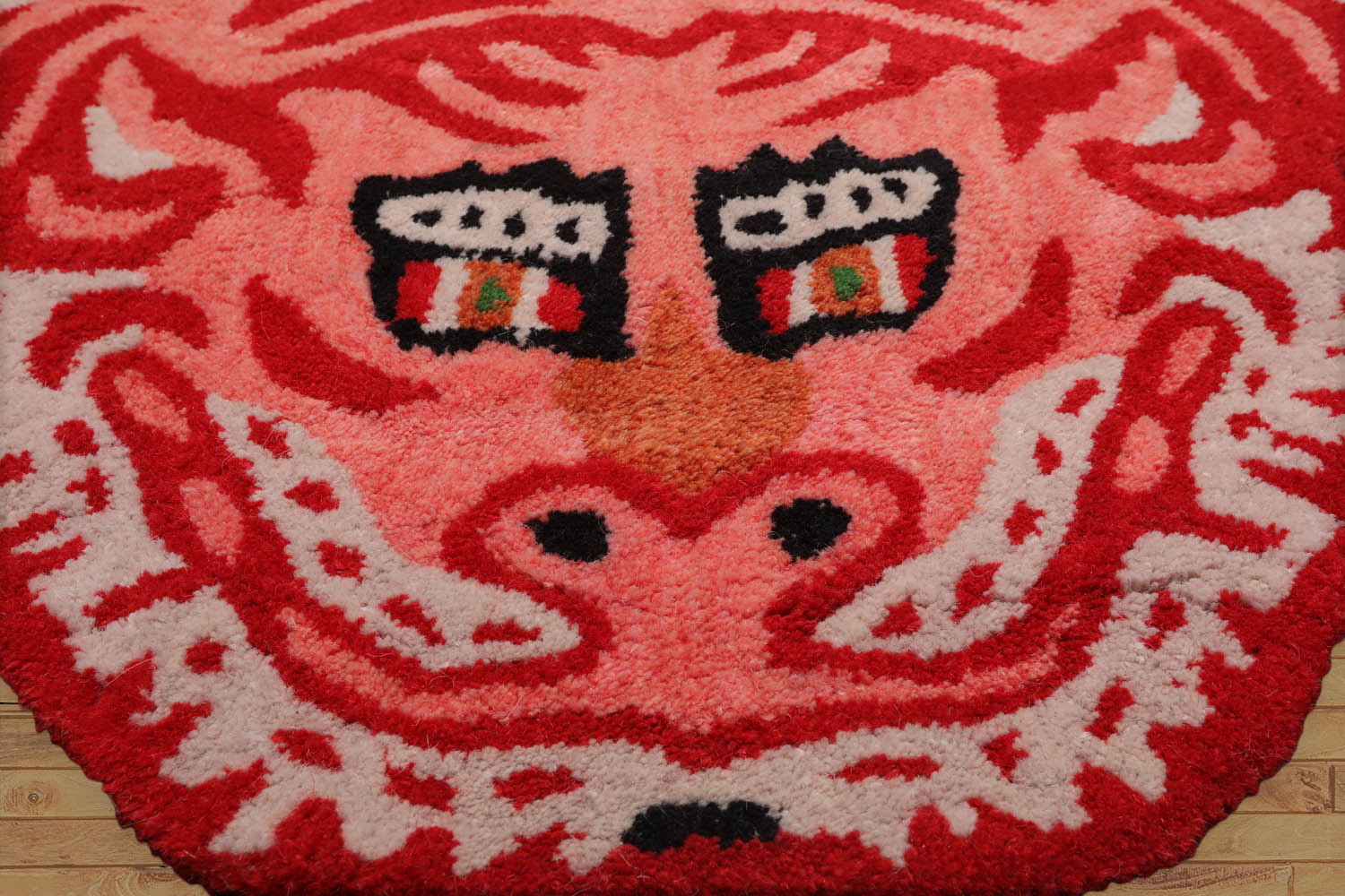 3x5 Coral, Blush, Beige Color Hand Knotted  100% Wool  Oriental Rug