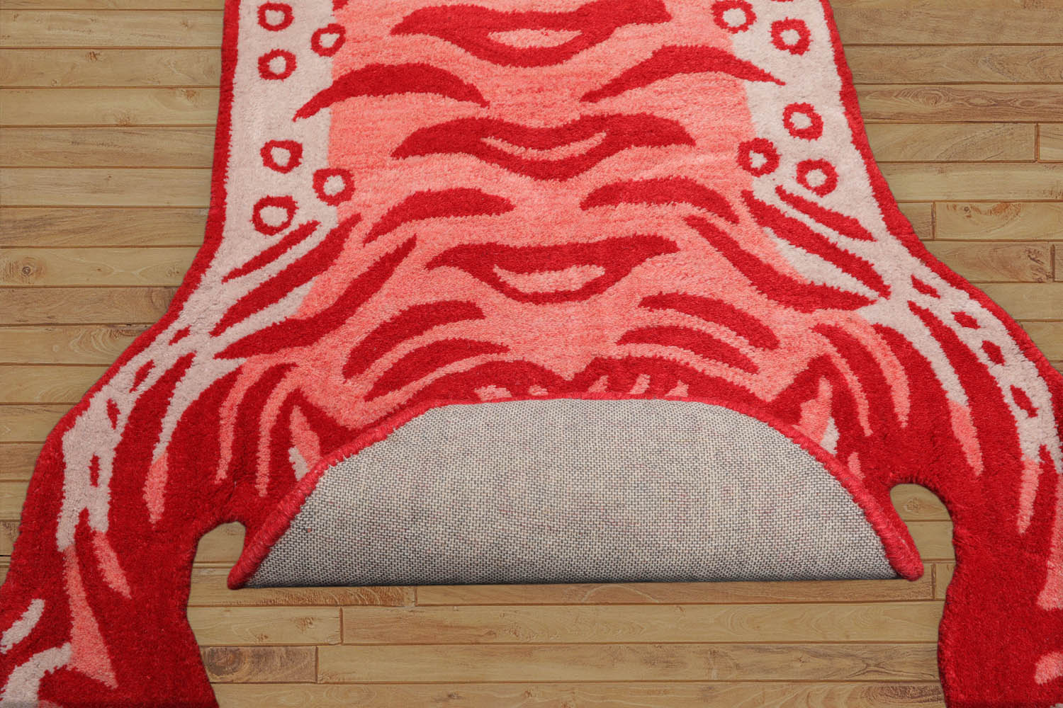 3x5 Coral, Blush, Beige Color Hand Knotted  100% Wool  Oriental Rug